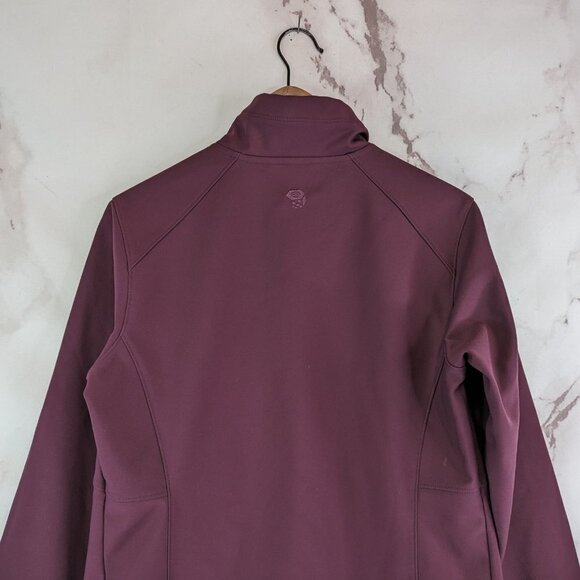 Mountain Hardwear Jacket Womens Large Burgundy Red Softshell Windbreaker Zip - Picture 5 of 9